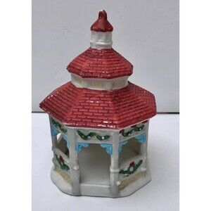 DICKENS COLLECTABLES PORCELAIN "GAZEBO" HAND-PAINTED 7"